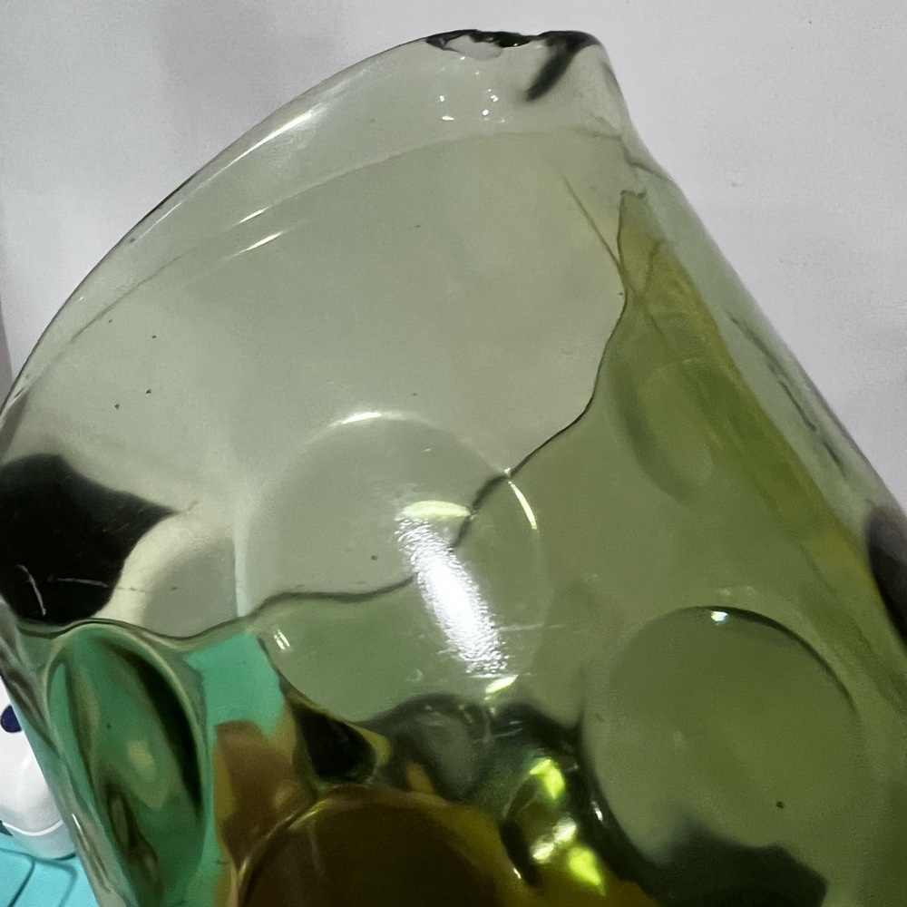 vintage Hazel-Atlas Eldorado Avocado Green glass pitcher - Picture 5 of 10